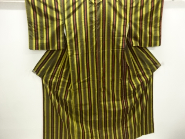 JAPANESE KIMONO / TSUMUGI / WOVEN STRIPE
